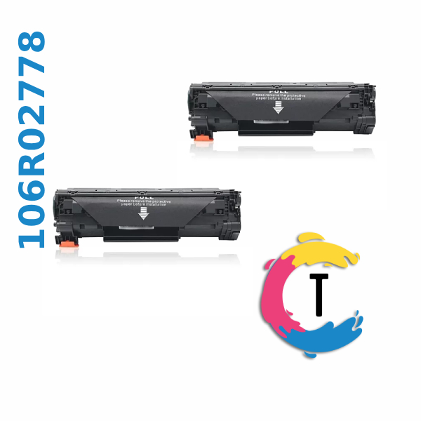 זוג טונרים XEROX 106R02778 שחורים תואמים
