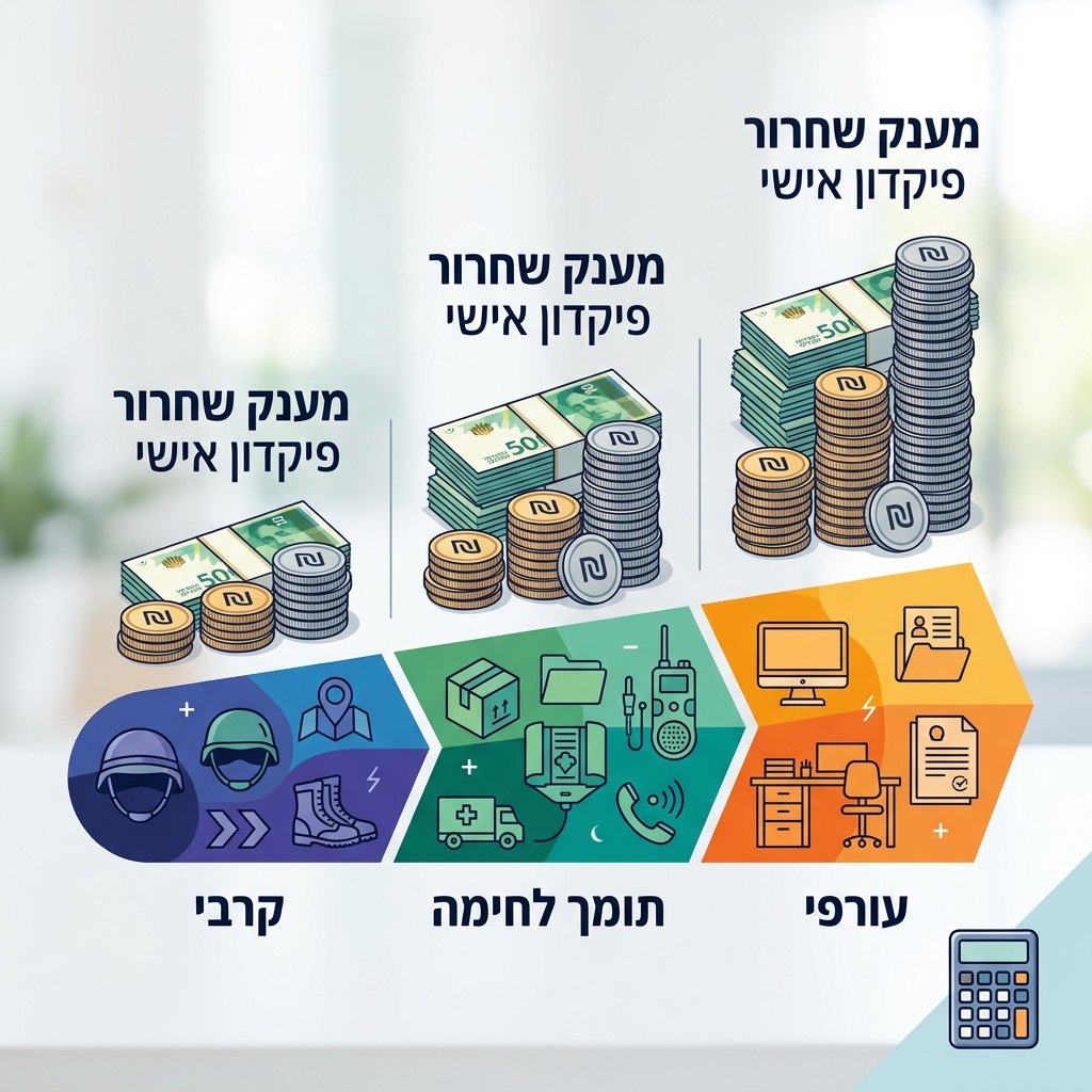 כיצד מחשבים את גובה מענק השחרור והפיקדון האישי?