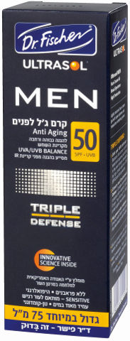 MEN קרם ג'ל לפנים SPF50