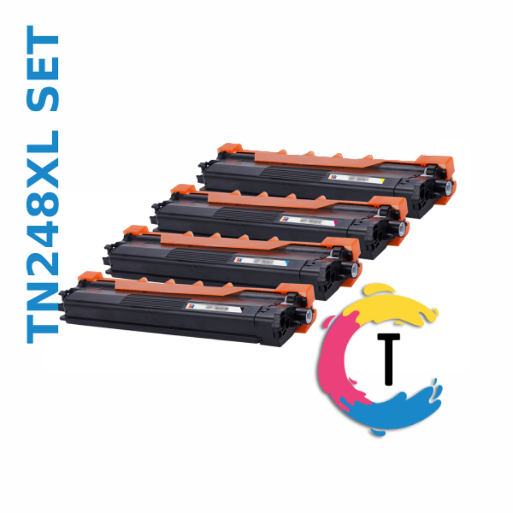 סט 4 ‏טונרים BROTHER TN248XL צבעוני תואם
