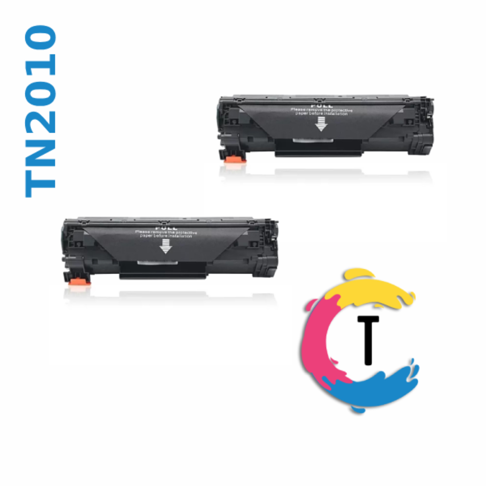 זוג טונרים BROTHER TN2010 שחורים תואמים