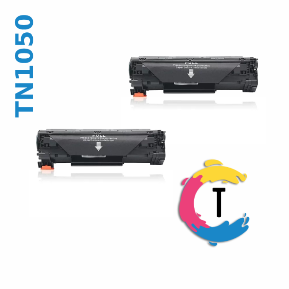 זוג טונרים BROTHER TN1050 שחורים תואמים