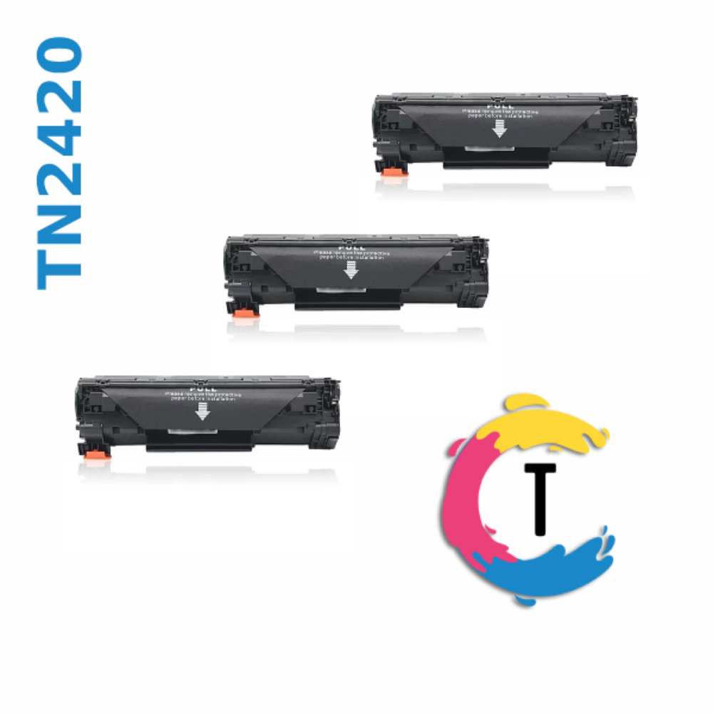 שלישיית טונרים BROTHER TN2420 שחורים תואמים