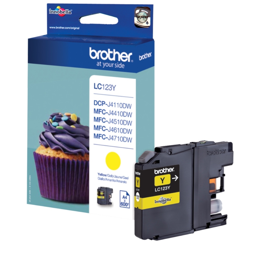 דיו מקורי Brother LC123Y צהוב
