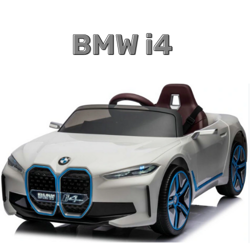 רכב ממונע ספורט לילדים דגם BMW i4 12V מקורי לבן תמונה 2