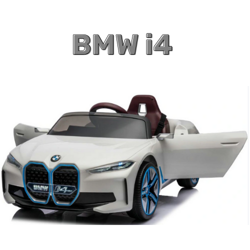 רכב ממונע ספורט לילדים דגם BMW i4 12V מקורי לבן תמונה 1