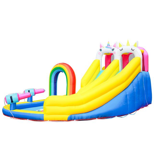 מתקן מתנפח כפול חדי קרן וקשת בענן 73041 תמונה 3